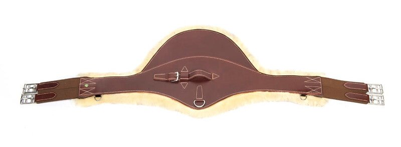 Sangle bavette cuir/mouton noisette - Just1sport