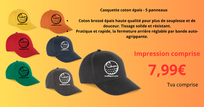 Casquettes avec votre logo imprimé