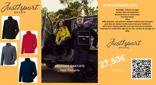 RU8740M - Polaire col zippé